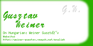 gusztav weiner business card